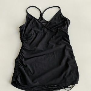 Lululemon black cinched tank top size 6